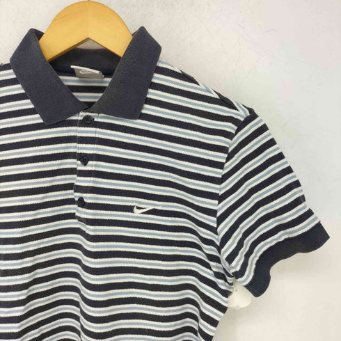 ナイキ NIKE 00S 銀タグ ワンポイントスウッシュ鹿の子ポロシャツ メンズ JPN:M