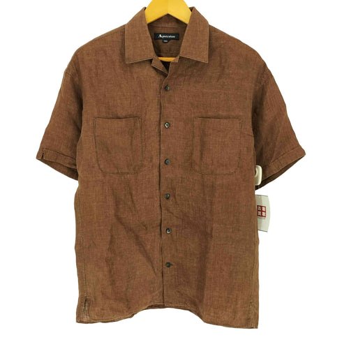 アクアスキュータム AQUASCUTUM S/S リネン シャツ メンズ JPN:M