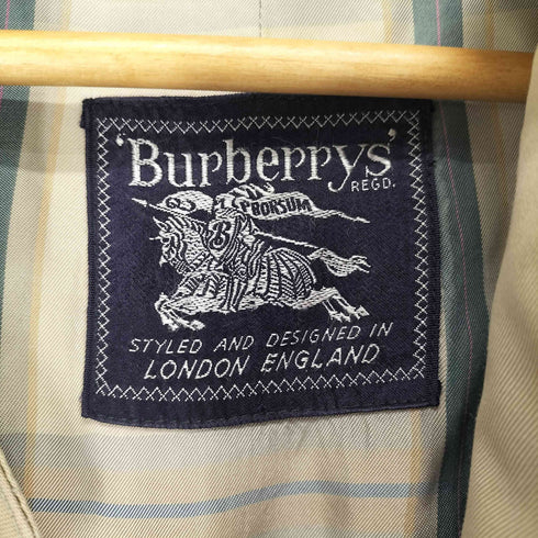 バーバリーズ BURBERRYS MADE IN ENGLAND 英国製 裏地 チェック 比翼 ステンカラー コート メンズ