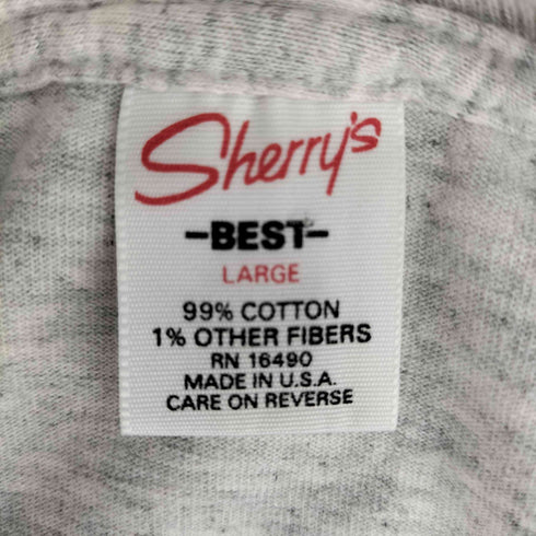 SHERRY'S MADE IN USA 90S BEST 袖シングルステッチ キャラクター両面プリント S/S Tシャツ メンズ import:L