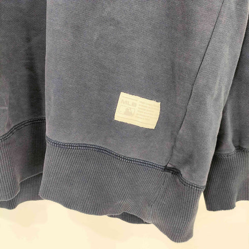 00s メジャーリーグ ベースボールチーム ワッペン ロゴ刺繍 クルーネックスウェット メンズ import:XL