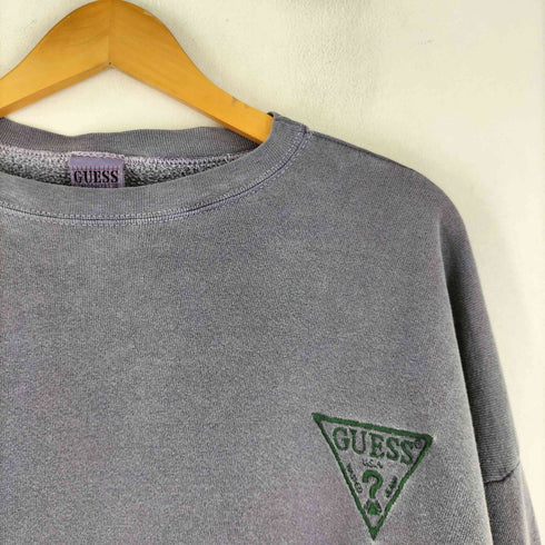 ゲス GUESS USA製 グリッドタグ 刺繍ロゴ クルーネックスウェット メンズ