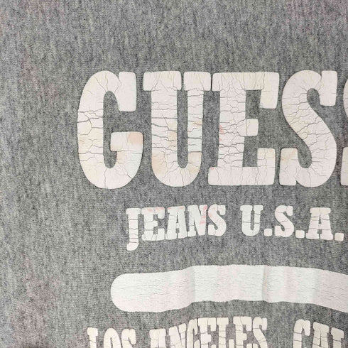 ゲス GUESS USA製 グリッドタグ フロントロゴ スウェット メンズ import:M
