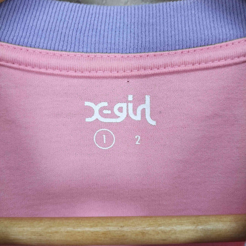 エックスガール X-girl APPLE EMBR SS CROPPE 半袖 Tシャツ レディース 1