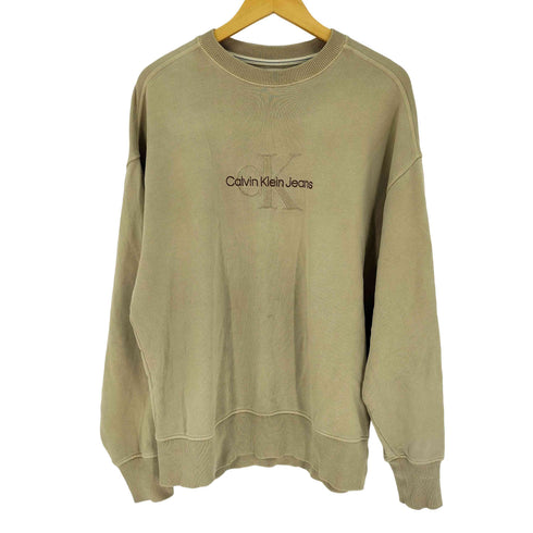 カルバンクラインジーンズ Calvin Klein Jeans 刺繍ロゴ クルーネックスウェット メンズ S
