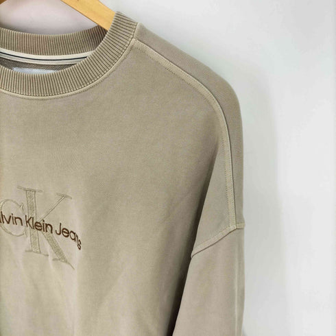 カルバンクラインジーンズ Calvin Klein Jeans 刺繍ロゴ クルーネックスウェット メンズ S