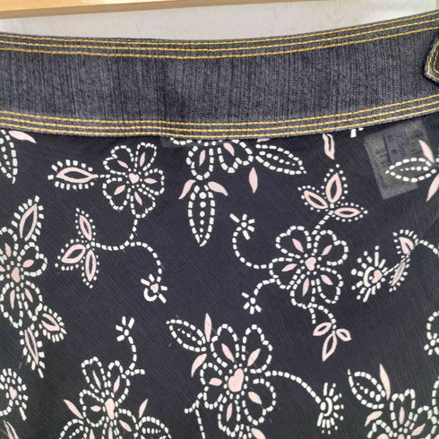 モスキーノジーンズ MOSCHINO JEANS デニム切替シースルータイトスカート レディース JPN:40
