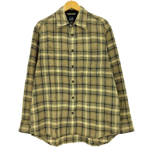 ギャップ Gap 00S 裏地フリース チェック ネルシャツ メンズ import:XS
