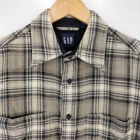 ギャップ Gap 00S 裏地フリース チェック ネルシャツ メンズ import:XS