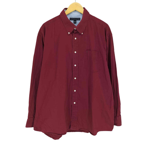 トミーヒルフィガー TOMMY HILFIGER 刺繍ロゴ L/S ボタンダウンシャツ メンズ XL