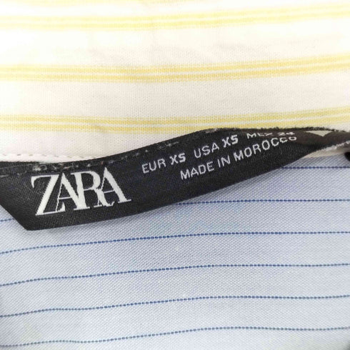 ザラ ZARA マルチカラー ストライプ ポケットシャツ レディース import:XS
