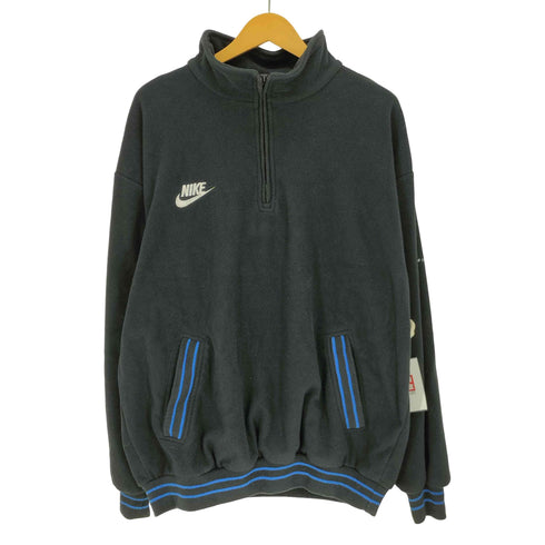 ナイキ NIKE 90S 台湾製 PREMIER THERMA.F.I スウッシュロゴ刺繍 ハーフジップ フリースジャケット メンズ JPN:L