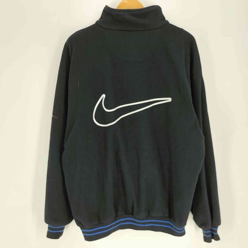ナイキ NIKE 90S 台湾製 PREMIER THERMA.F.I スウッシュロゴ刺繍 ハーフジップ フリースジャケット メンズ JPN:L