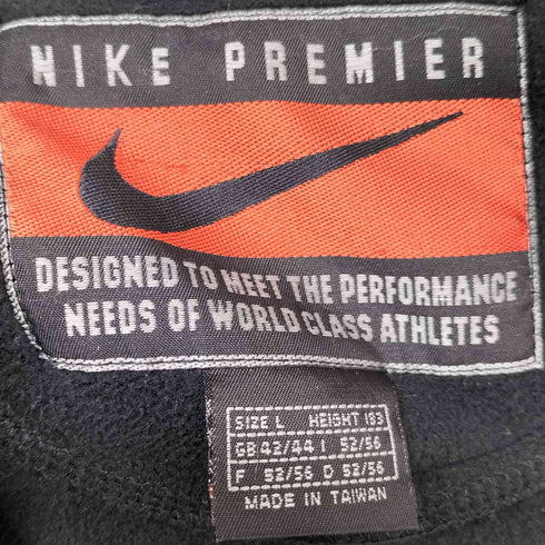 ナイキ NIKE 90S 台湾製 PREMIER THERMA.F.I スウッシュロゴ刺繍 ハーフジップ フリースジャケット メンズ JPN:L