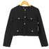 ザラ ZARA ツイード ノーカラー ジャケット レディース import:S