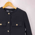 ザラ ZARA ツイード ノーカラー ジャケット レディース import:S