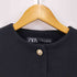 ザラ ZARA ツイード ノーカラー ジャケット レディース import:S