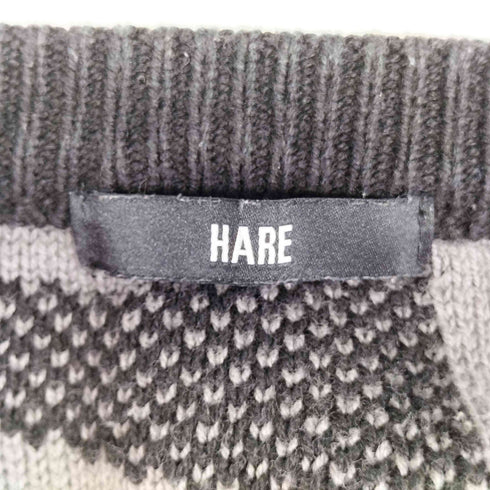 ハレ HARE オーバーサイズダメージ加工ニット メンズ FREE