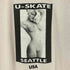 ジャージーズ JERZEES 80~90s USA製 U-SKATE SEATTLE 女性 プリント Tシャツ S/S カットソー メンズ import:L