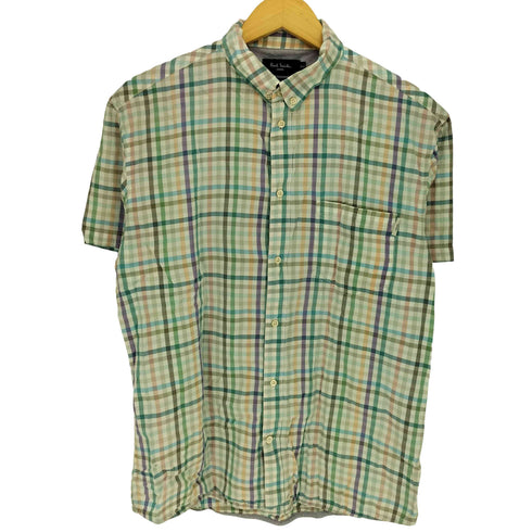 ポールスミスジーンズ Paul Smith JEANS CHECK S/S BD SHIRT チェック S/S ボタンダウン シャツ メンズ import:L