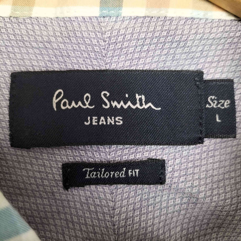 ポールスミスジーンズ Paul Smith JEANS CHECK S/S BD SHIRT チェック S/S ボタンダウン シャツ メンズ import:L