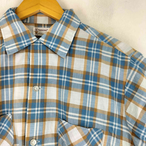 ペニーズタウンクラフト PENNEYS TOWNCRAFT 70s チェック柄 半袖 開襟シャツ メンズ import:M