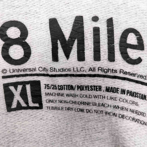00S 8 MILE 2002 アーティスト ムービー プリント クルーネック スウェット メンズ import:XL