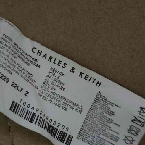 チャールズアンドキース CHARLES&KEITH 巾着 キューブ ノット バケット バッグ レディース
