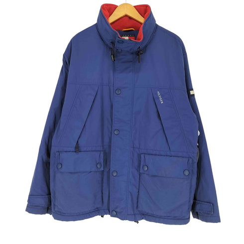トミーヒルフィガー TOMMY HILFIGER 刺繍ロゴ 裏地フリース 中綿ジャケット メンズ L