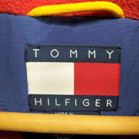 トミーヒルフィガー TOMMY HILFIGER 刺繍ロゴ 裏地フリース 中綿ジャケット メンズ L