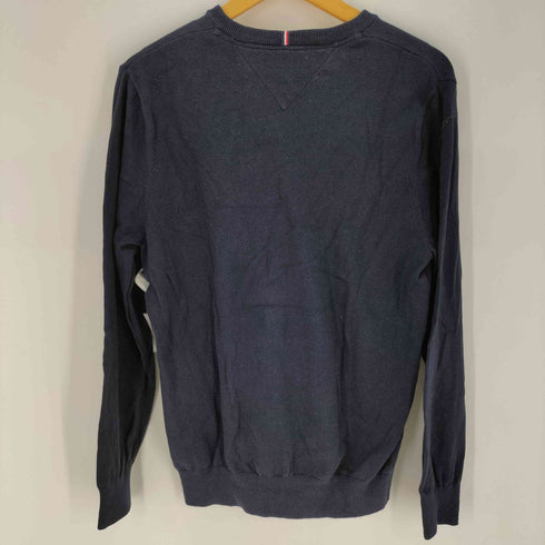 トミーヒルフィガー TOMMY HILFIGER 刺繍ロゴ Vネック ニット メンズ L