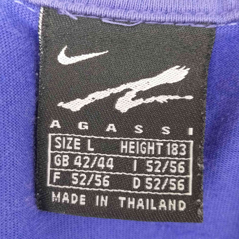 ナイキ NIKE 90S DRI-F.I.T AGASSI 台湾製 スウッシュロゴ刺繍 ハーフジップトップス メンズ JPN:L