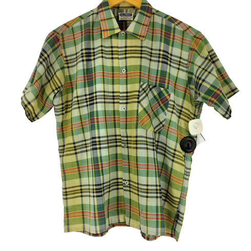 VAL-PRESS 60-70S チェック柄 半袖 シャツ メンズ import:M
