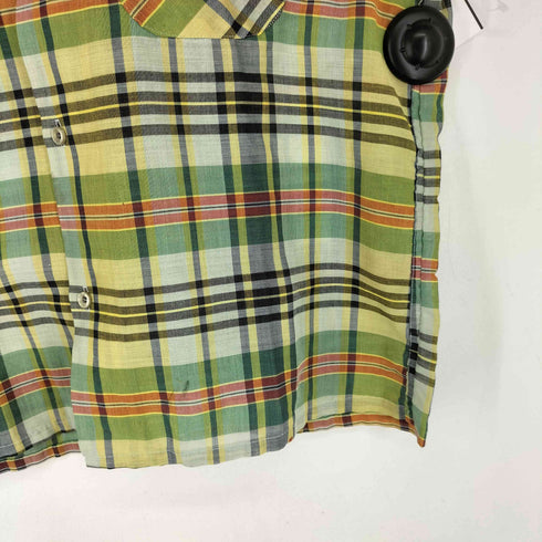 VAL-PRESS 60-70S チェック柄 半袖 シャツ メンズ import:M