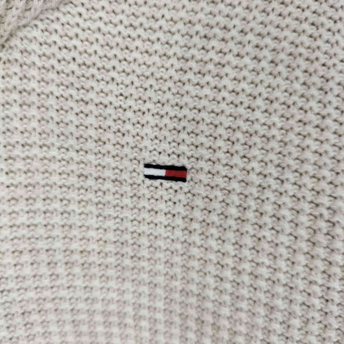 ヒルフィガーデニム HILFIGER DENIM 刺繍ロゴ ショールカラー 畦編み ニット メンズ L