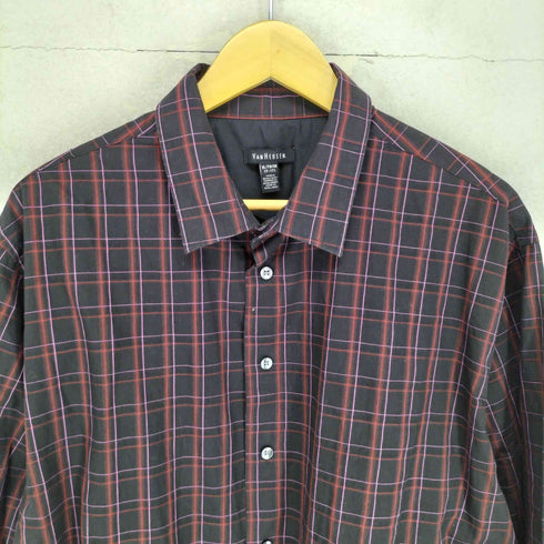 ヴァンヒューゼン VAN HEUSEN チェック柄 L/S シャツ メンズ XL