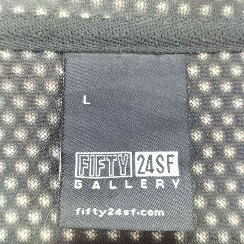 FIFTY 24SF Gallery フィフティ トゥウェンティフォー エスエフ ギャラリー ピンクチラシ ジップアップパーカー Y2K レディース L