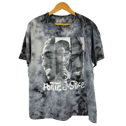 POETIC JUSTICE 2PAC グラフィックプリント 半袖 Tシャツ メンズ import:L
