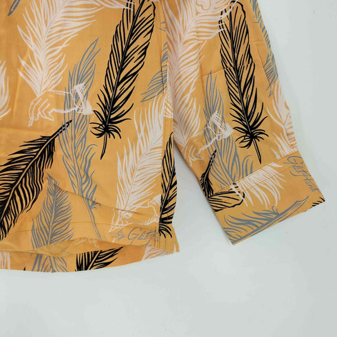 バイグラッドハンド BY GLADHAND 24SS PEACOCK QUILL - L/S SHIRTS ピーコッククイル 総柄デザイン オープンカラー 長袖シャツ メンズ JPN:XL