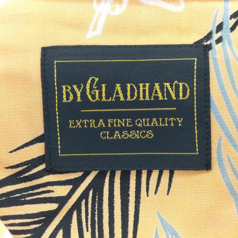 バイグラッドハンド BY GLADHAND 24SS PEACOCK QUILL - L/S SHIRTS ピーコッククイル 総柄デザイン オープンカラー 長袖シャツ メンズ JPN:XL