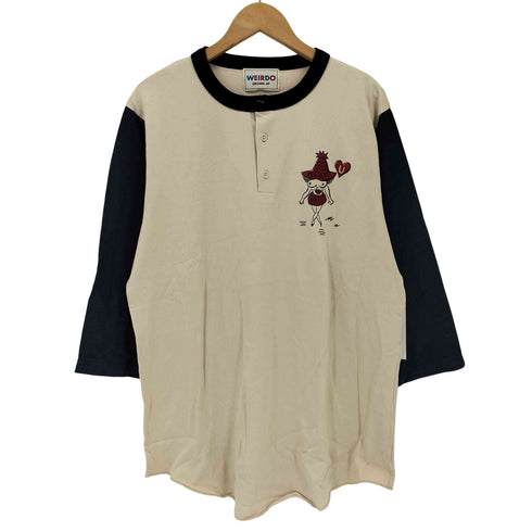 ウィアード WEIRDO 24SS KEEP ON FUCKIN' - BASEBALL HENRY T-SHIRTS キープ・オン・ファッキン・ベースボール・ヘンリー・ティーシャツ メンズ JPN:M