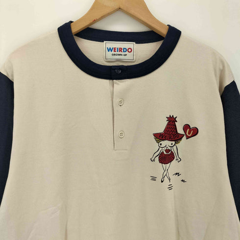 ウィアード WEIRDO 24SS KEEP ON FUCKIN' - BASEBALL HENRY T-SHIRTS キープ・オン・ファッキン・ベースボール・ヘンリー・ティーシャツ メンズ JPN:M