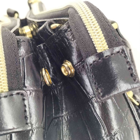 Modaprincipe クロコ型押しハンドバッグ レディース