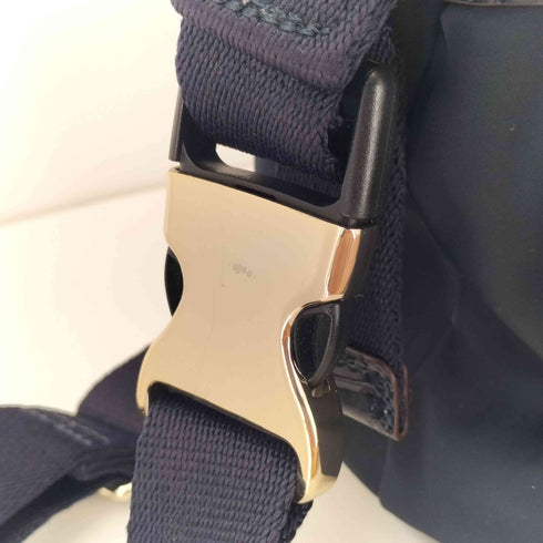 Modaprincipe レザー切替デザインナイロンショルダーバッグ レディース