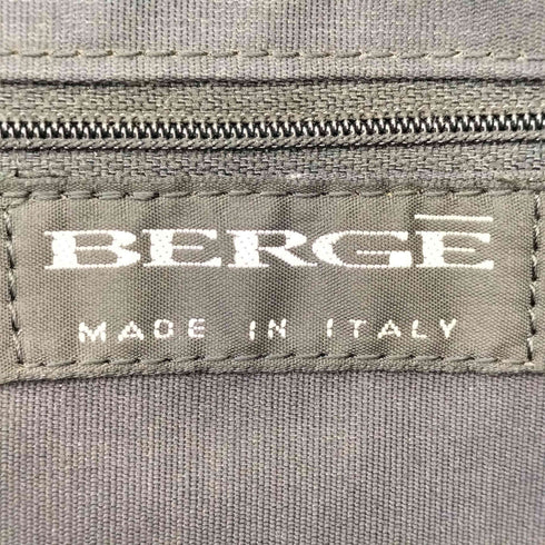 BERGE イタリア製 クロコ切替ニットハンドバッグ レディース