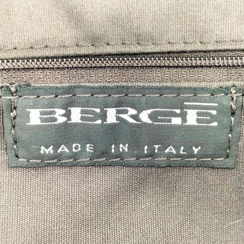 BERGE イタリア製 クロコ切替ニットハンドバッグ レディース