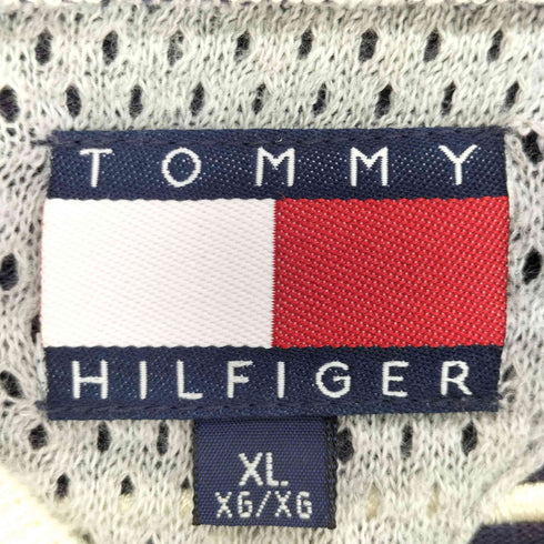 トミーヒルフィガー TOMMY HILFIGER 90S ロゴ刺繍 長袖 ホッケーシャツ メンズ XL