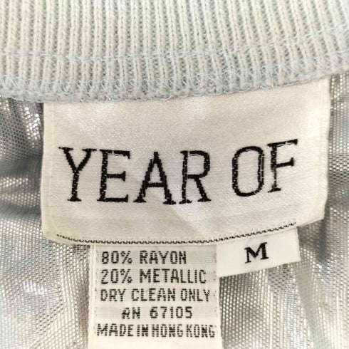 YEAR OF イヤーオブ レーヨン混 ポンポン メタリック 長袖 Tシャツ レディース M