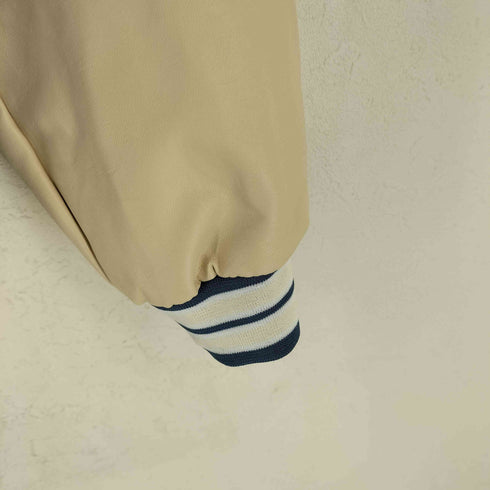 ALYTNAL 刺繍デザイン レザー切替 スタジアムジャケット casual メンズ