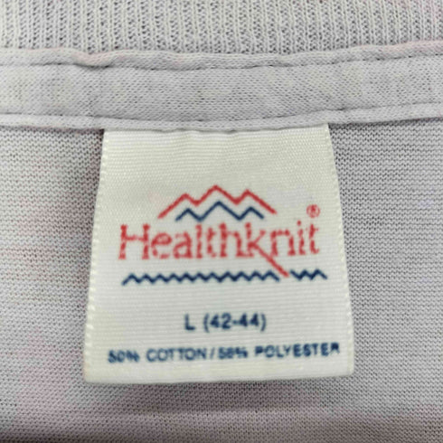 ヘルスニット Healthknit 90S USA製 BINGO NUT 袖裾シングル 半袖 Tシャツ メンズ L 42-44